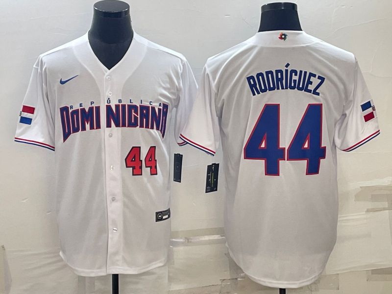 Men 2023 World Cub #44 Rodricuez White Nike MLB Jersey4->more jerseys->MLB Jersey